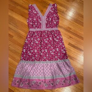 LOFT Pink Floral Dress